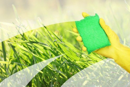 Carpet cleaning technician using safe methods in NW3