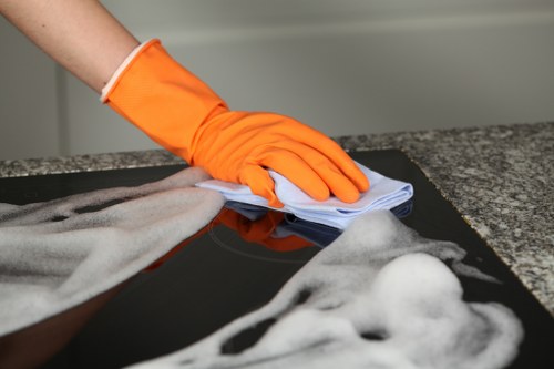Professional oven cleaning service for a kitchen in NW3