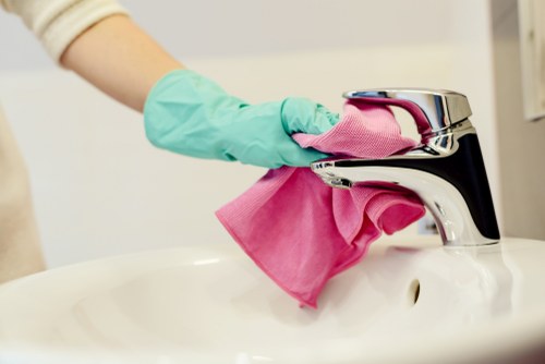 Commercial cleaning tasks in a local NW3 office kitchen and shared space