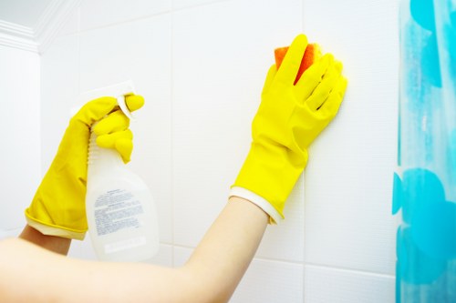 Careful cleaning of a fabric sofa in a local NW3 property