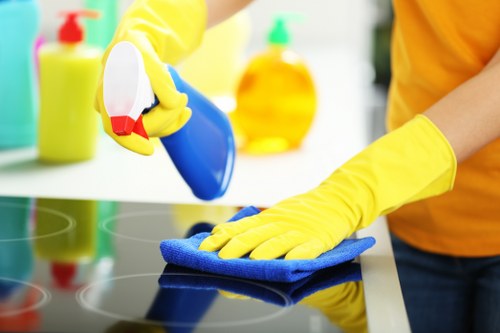 End of tenancy cleaning service preparing a property for handover